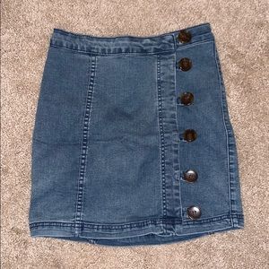 Jean mini skirt